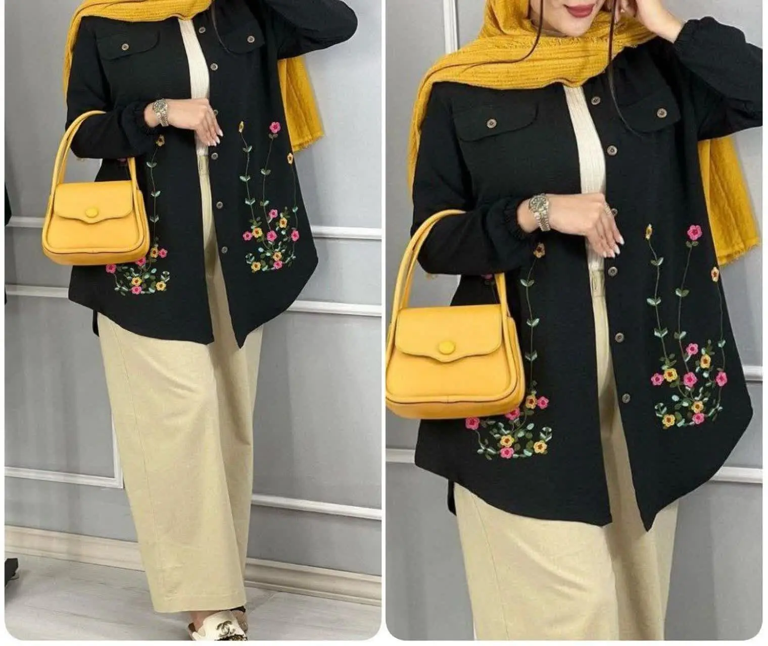 ❤️نام: مانتو مدل لیلیوم🏴 ((ویژه محرم)) 🏴
