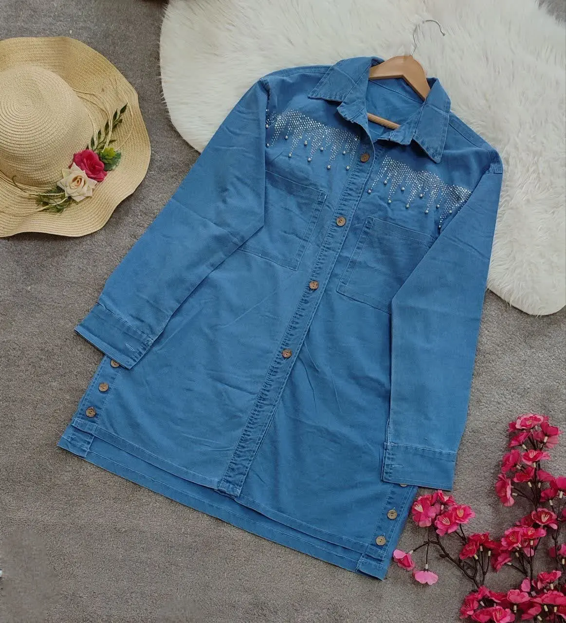 نام: #مانتو جین نگین دار 
