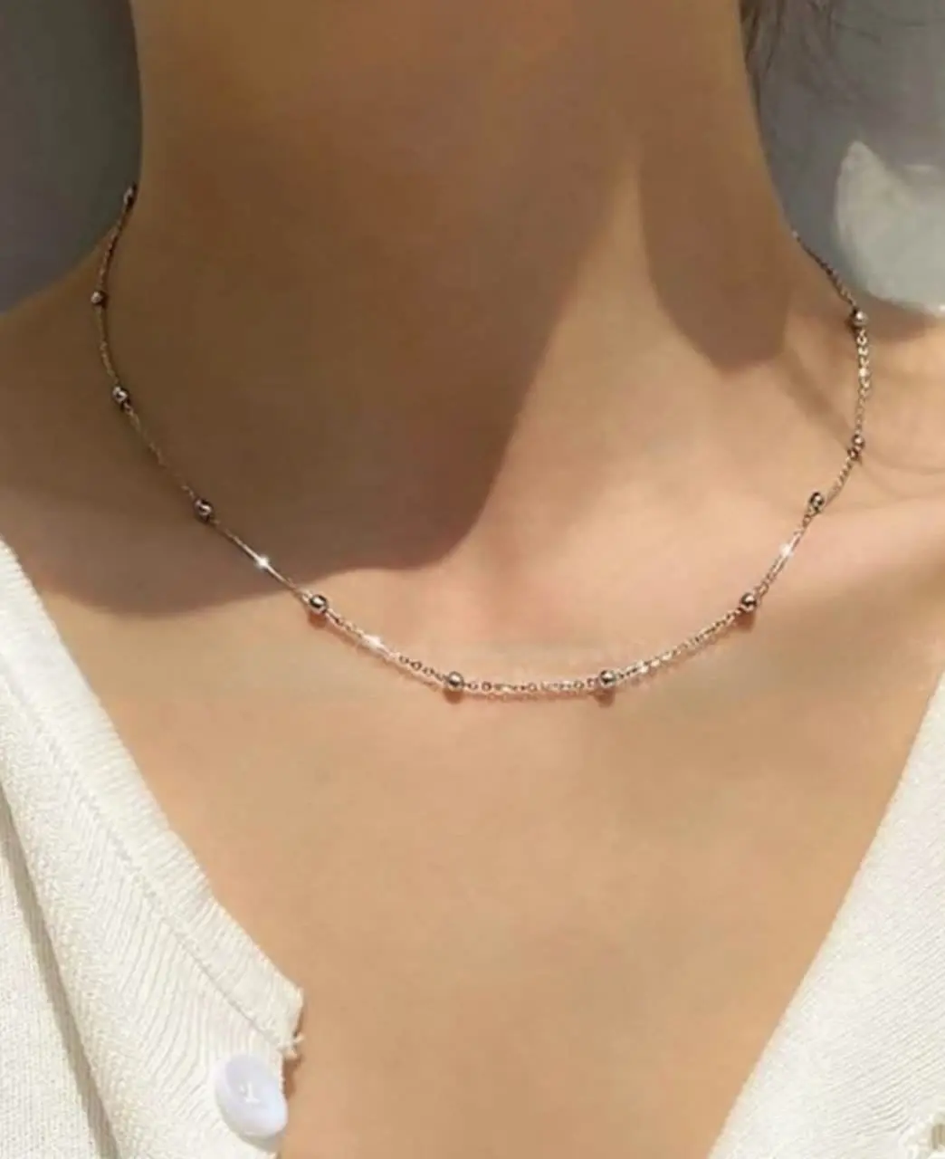 💍گردنبند توپی نقره ای هم شا...