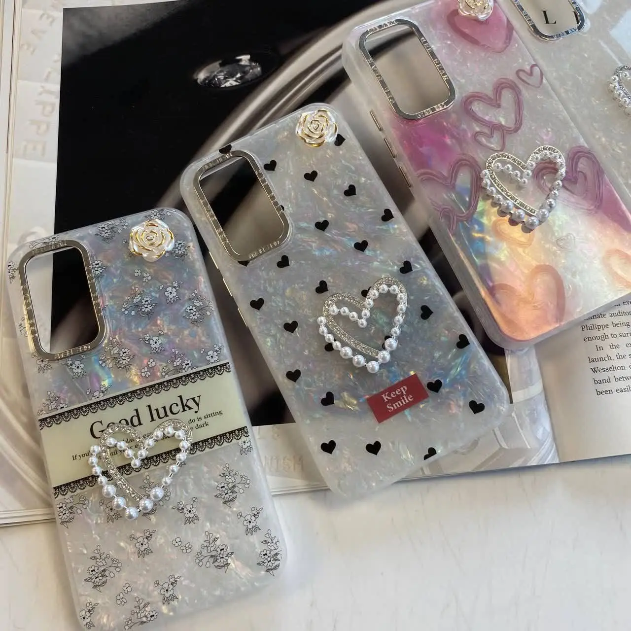 📱مدل قاب: قاب ماربل یخی قلب و گل برجسته فوق العاده زیبا مخصوص انواع #سامسونگ #شیائومی و #آیفون

