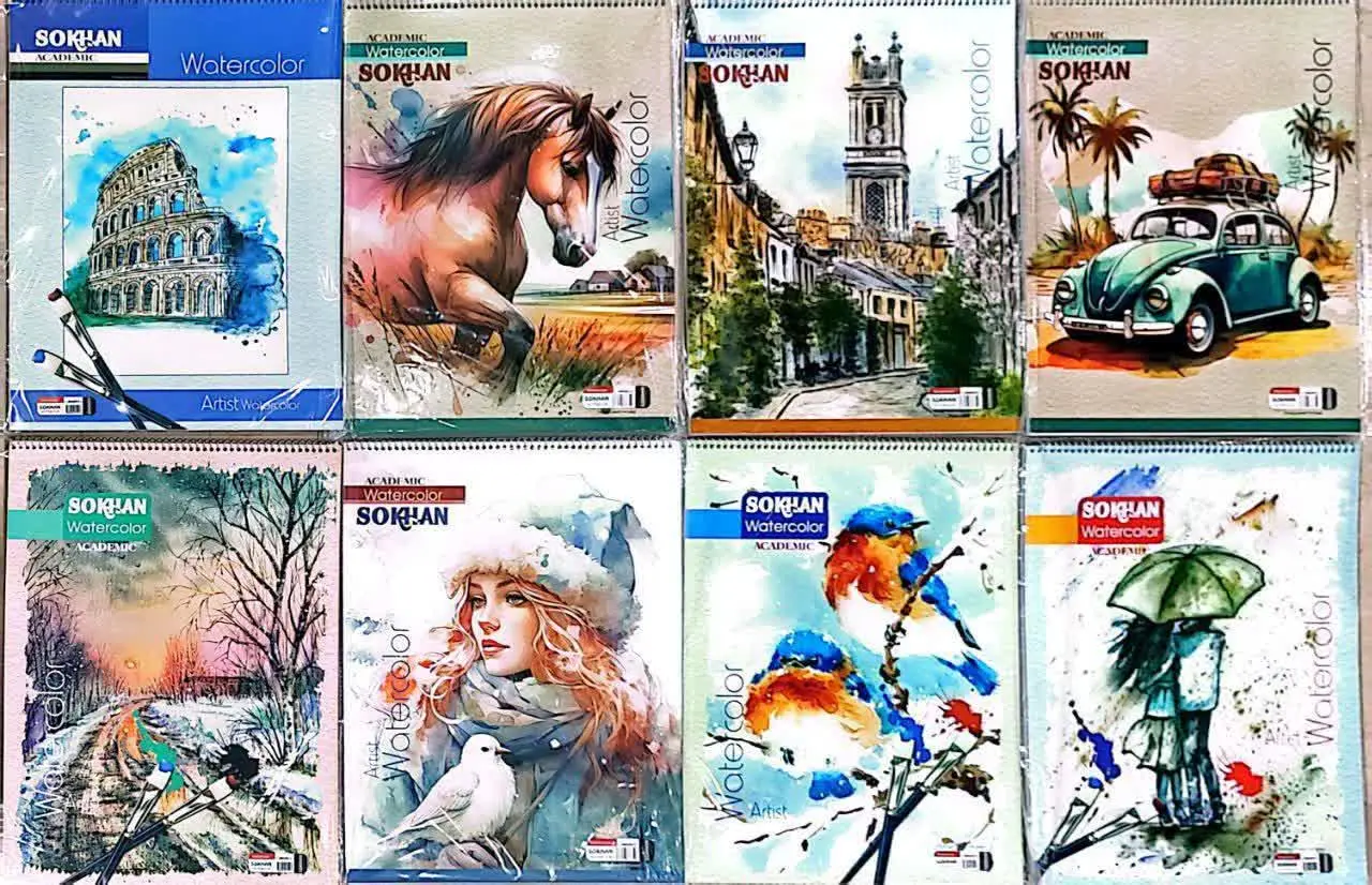 ✅دفتر آبرنگی ۳۰×۴۰ سخن 📉