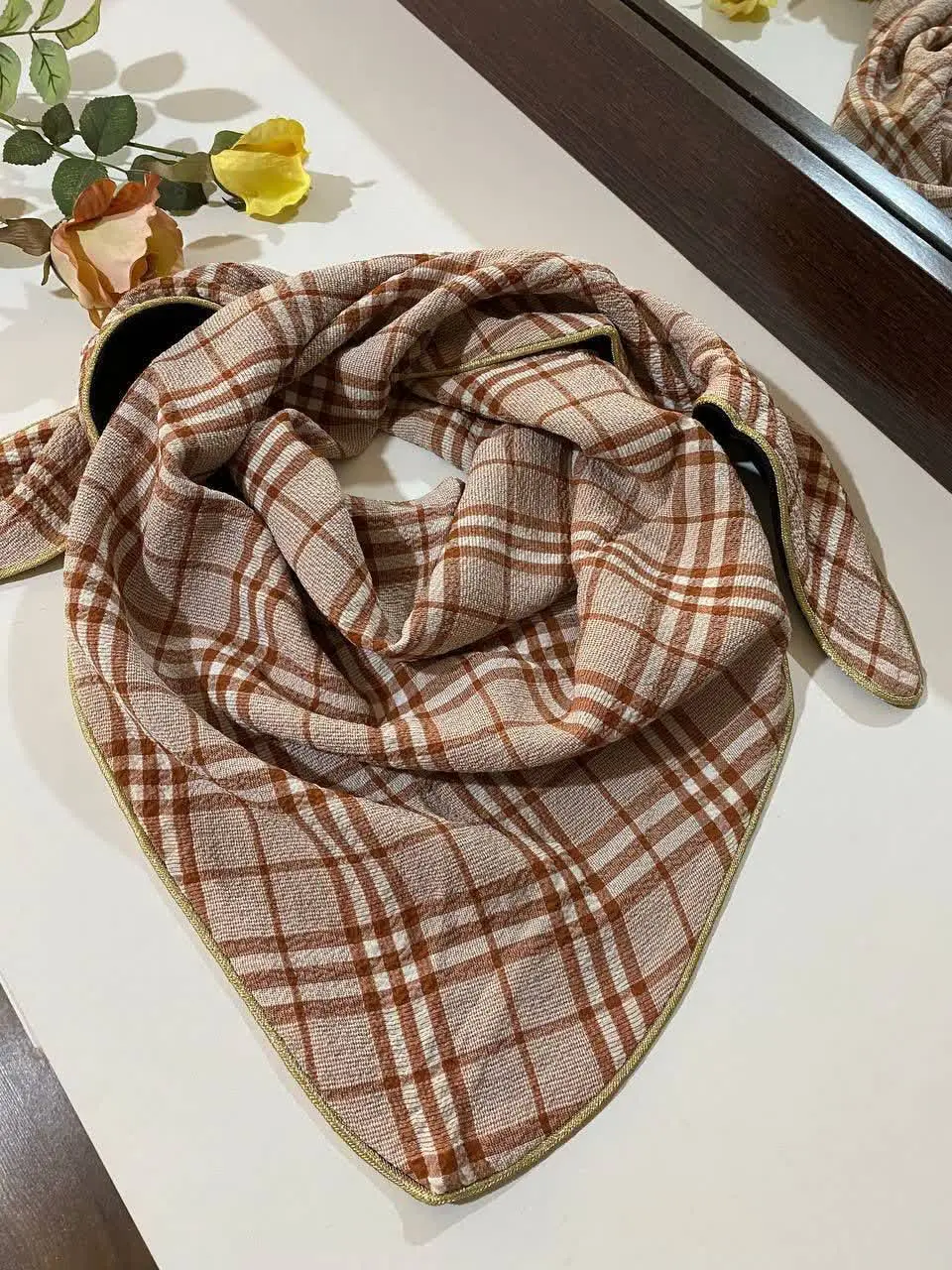 🌸روسری ۳ گوش طرح باربری