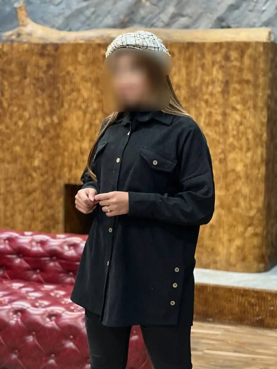 نام: مانتو مخمل بغل دکمه
