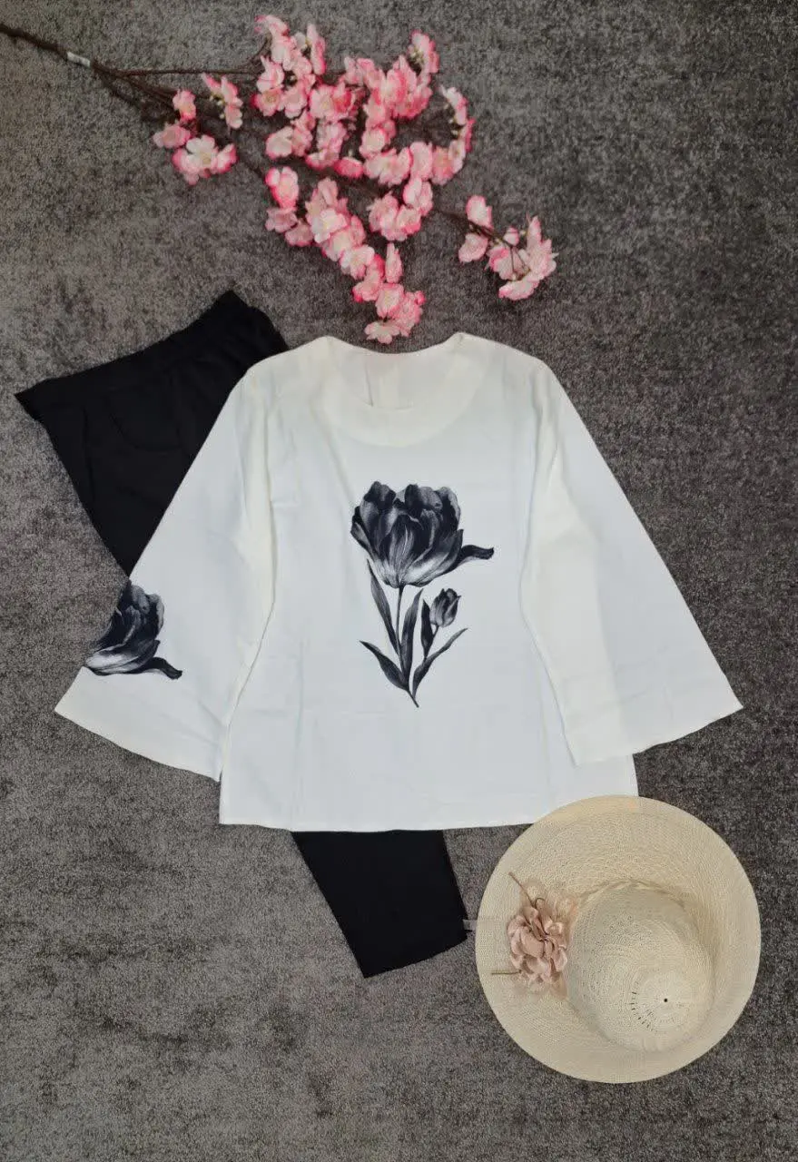 🖋نام: ست بلوز شلوار گل لاله
