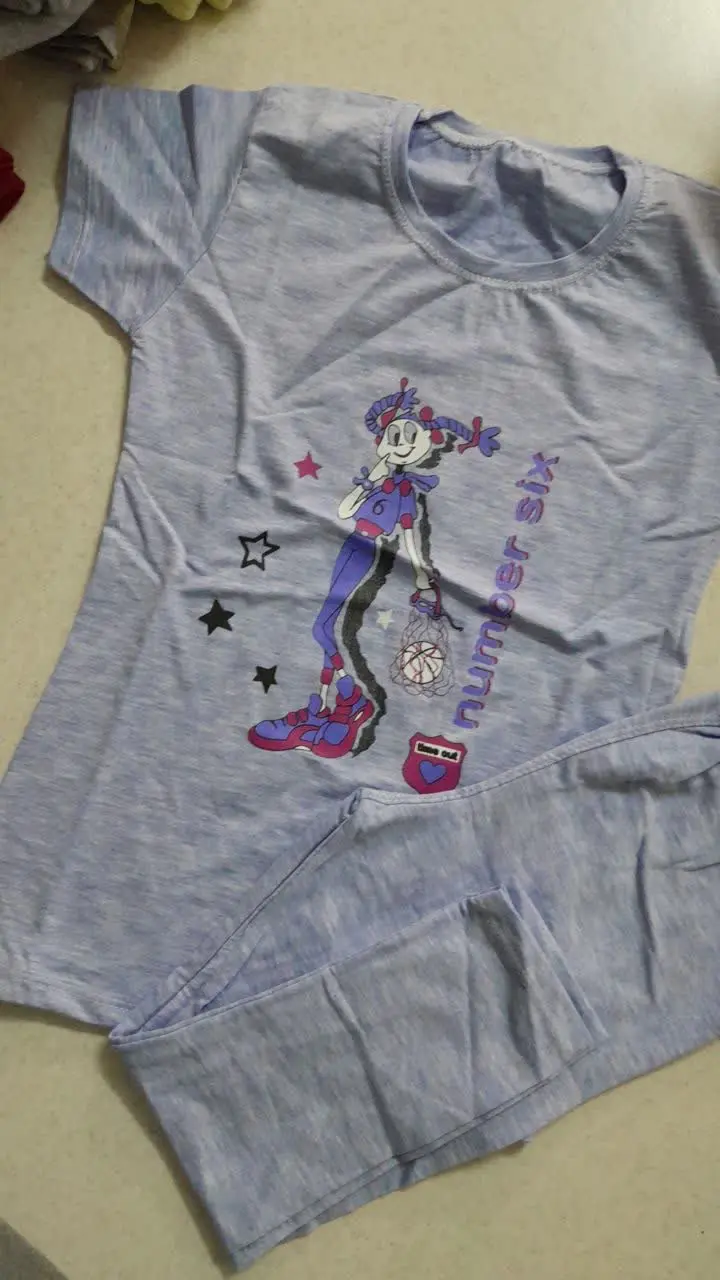 تی شرت شلوار دخترانه نخ پنبه