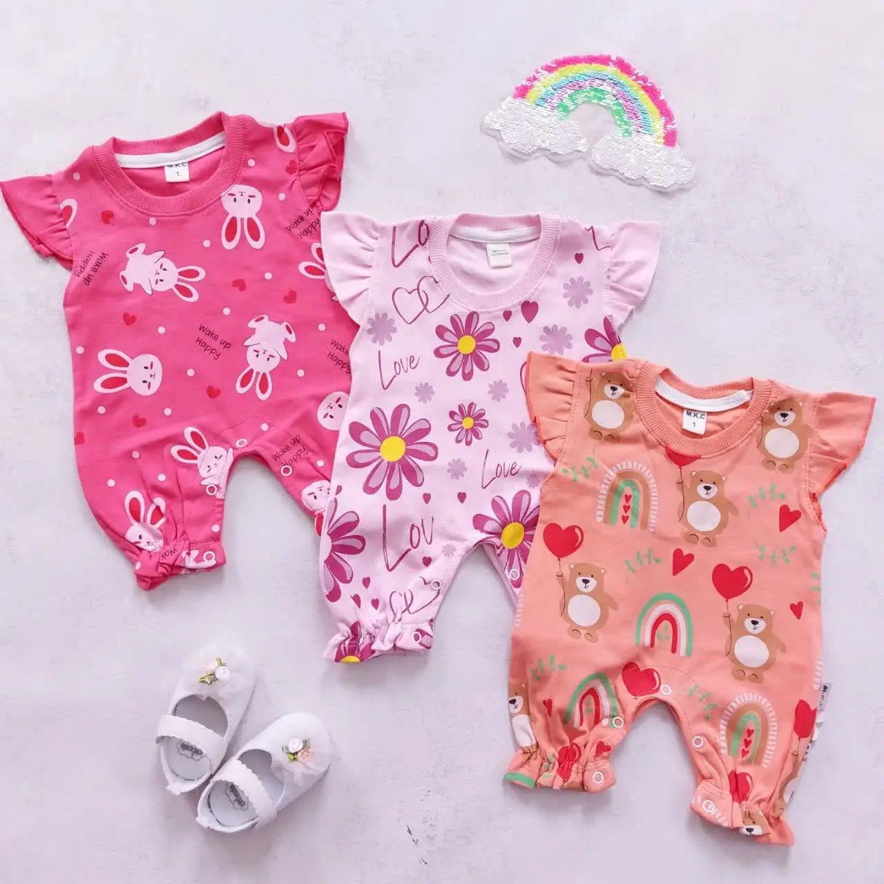 رامپر تمام‌چاپ پنبه دخترانه در سه طرح😍
