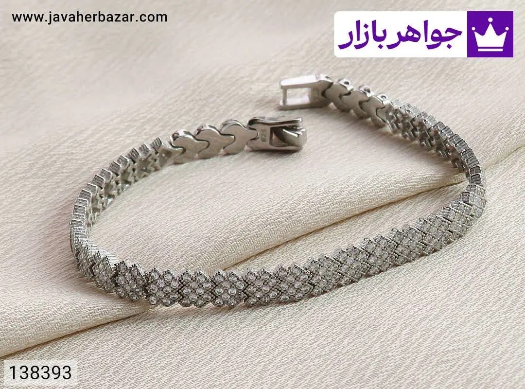 دستبند نقره شیک زنانه - کد ۱۳۸۳۹۳
