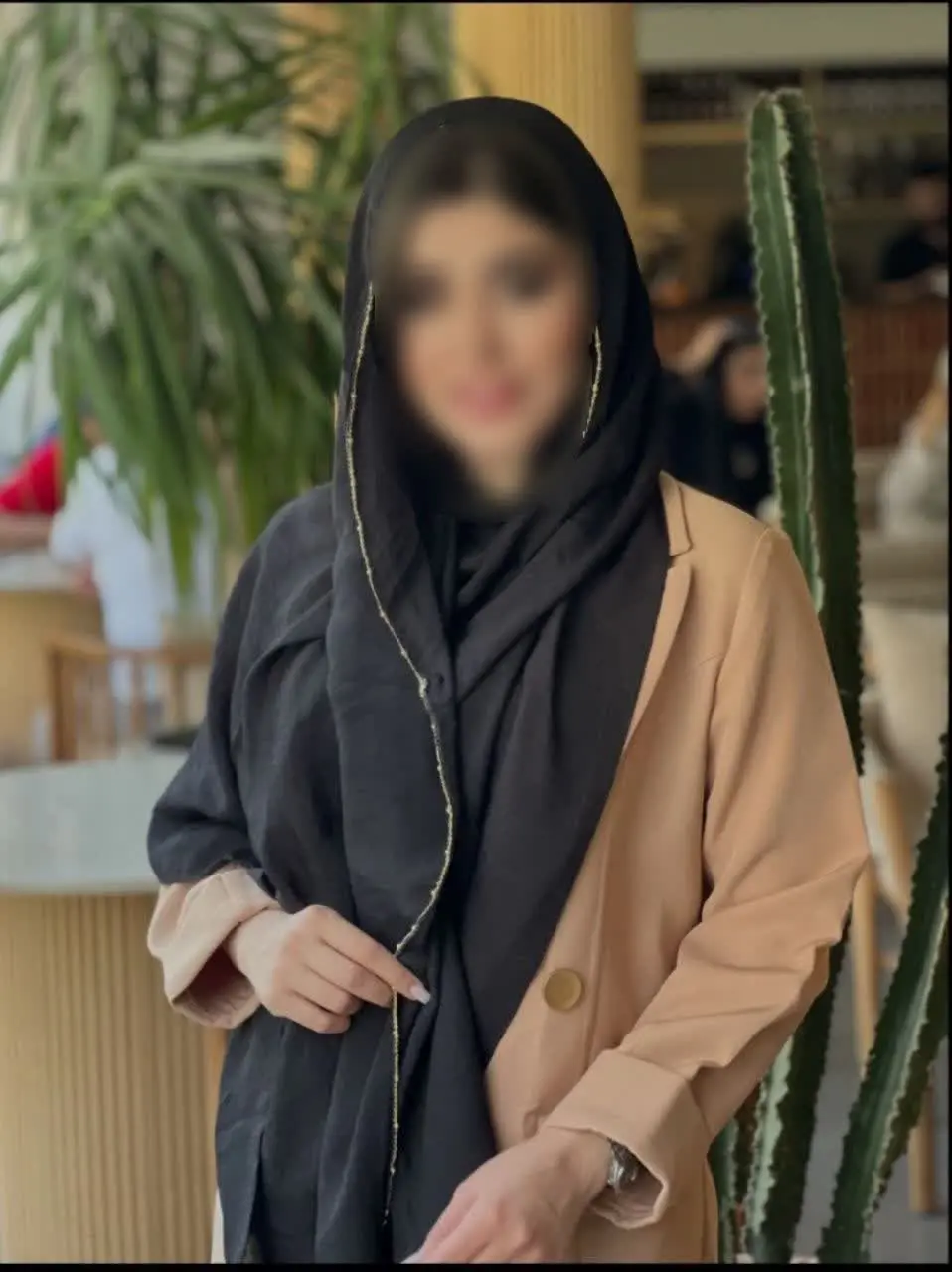 🖤🖤کالکشن مشکی محرم 🖤🖤 شال نخی وال اسلپ (جت بلک) 
