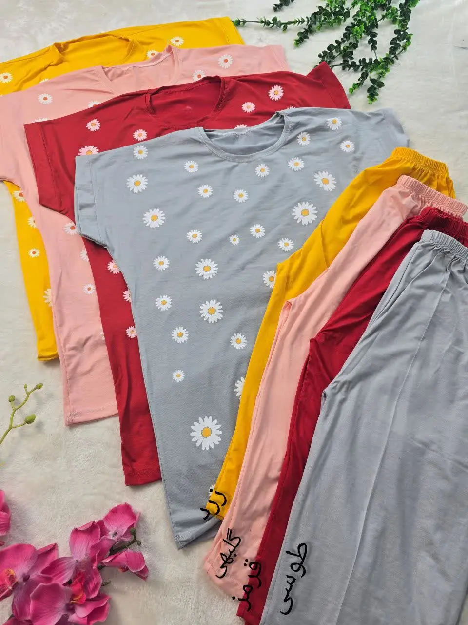 ست تاپ شلوارک بابونه