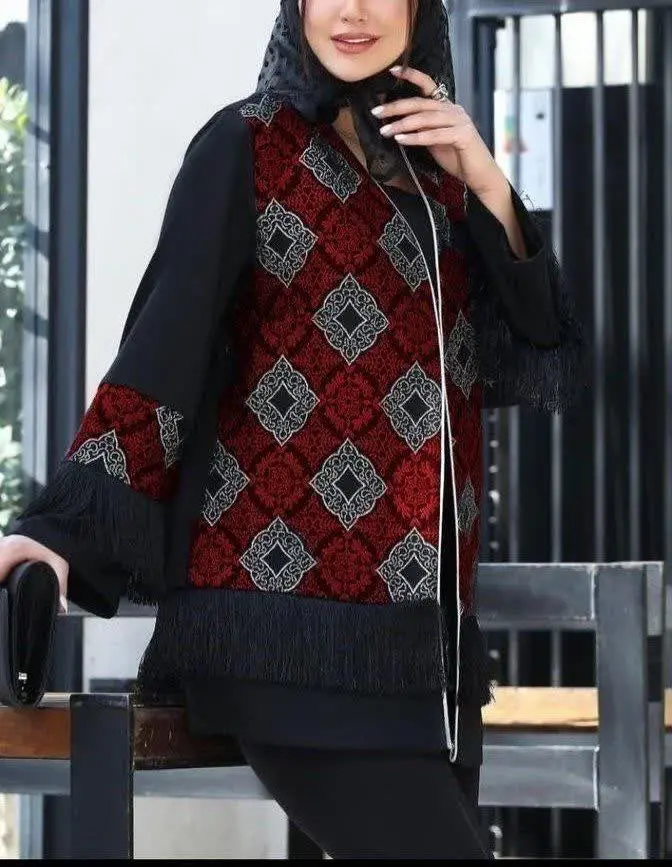 🖋نام: کت مانتویی ریش دار 
