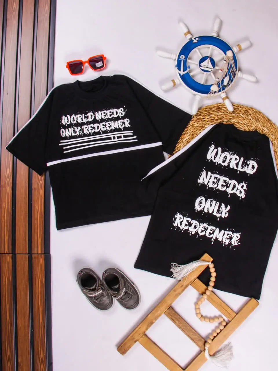 💢تیشرت مشکی نوار سفید💢
