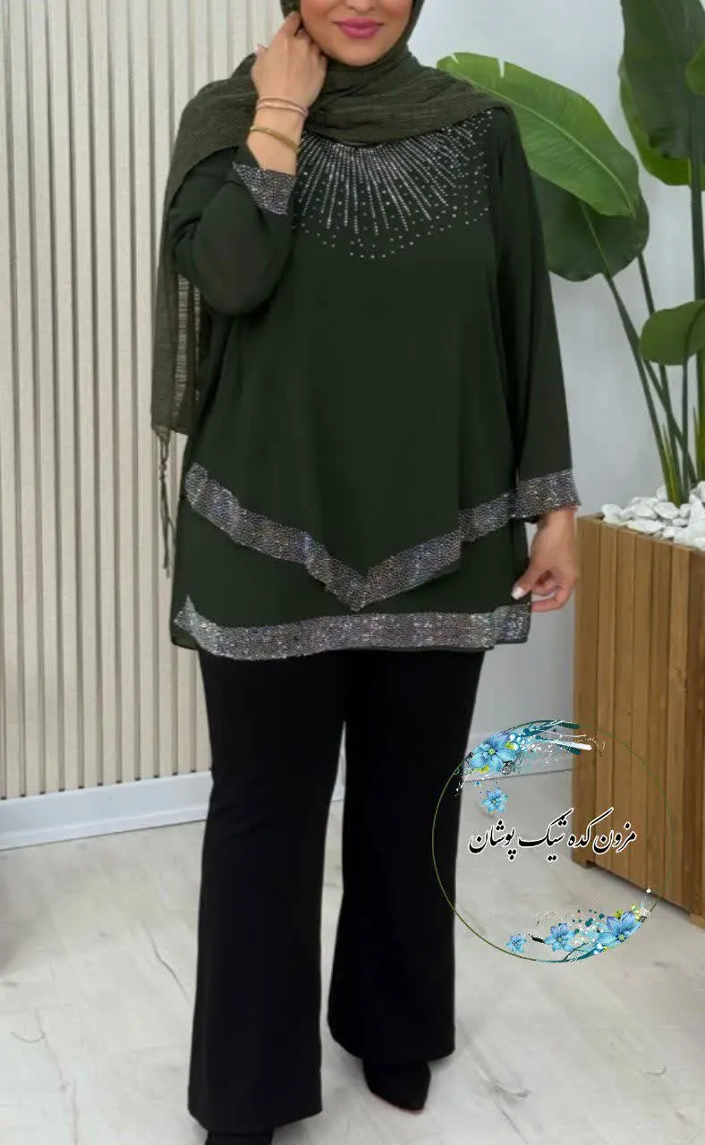 پیراهن مجلسی دوتیکه متصل