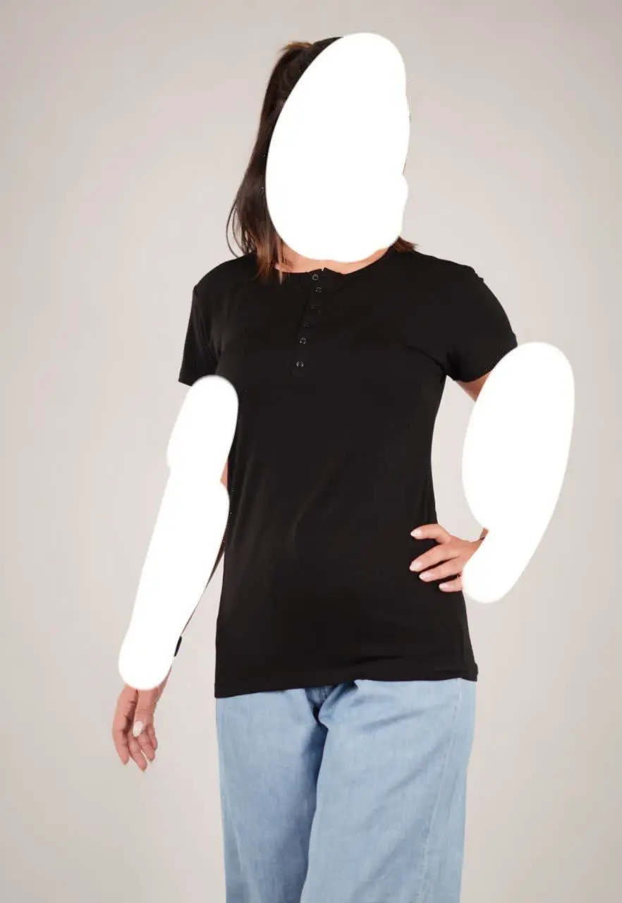 تیشرت دکمه‌ای 
