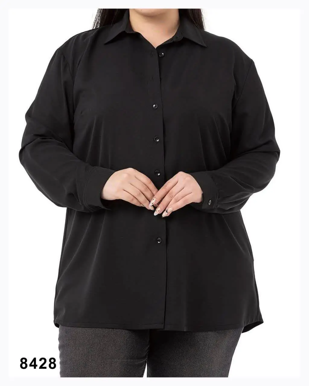 شومیز یقه کلاسیک سرآستین دکمه