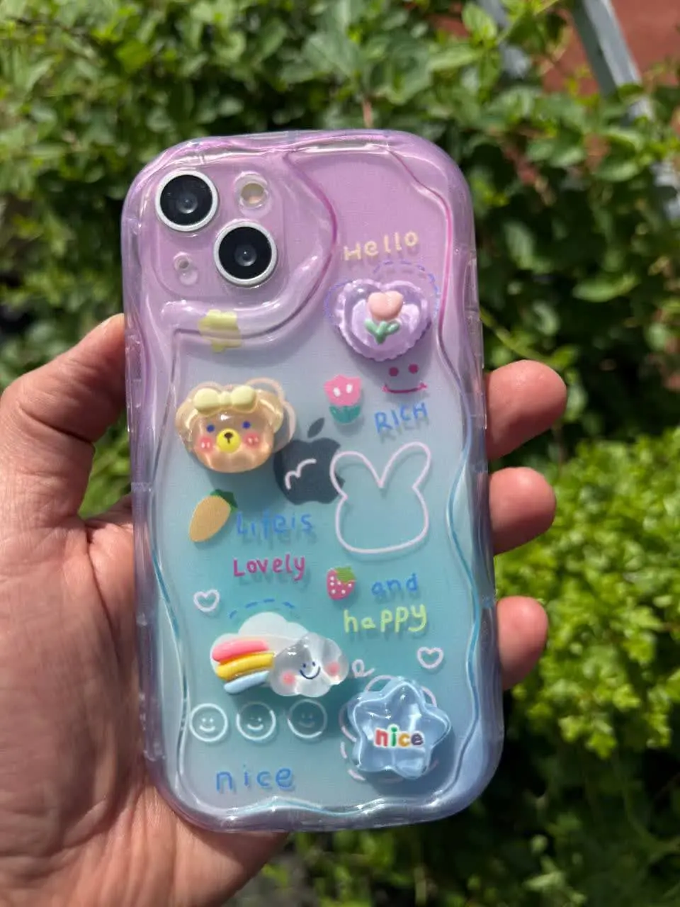 📱مدل قاب: قاب موجی شفاف عروسکی مخصوص انواع #سامسونگ #شیائومی و #آیفون در دو رنگ
