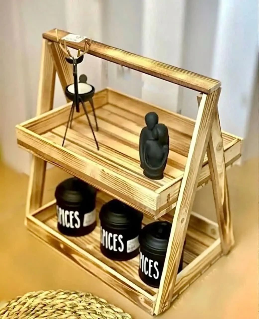 استند دو طبقه چوبی شارژ شد 😍👌👌
