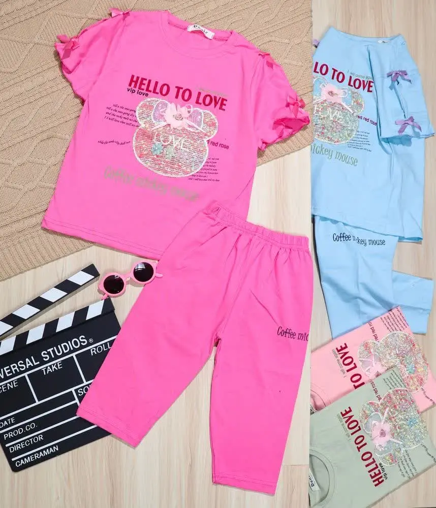 👫تیشرت و شلوارک دخترانه میکی LOVE👫
