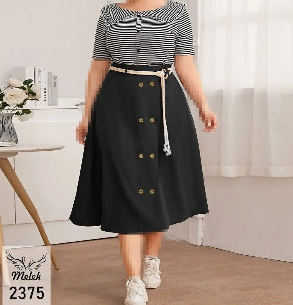 پیراهن فانتزی مجلسی یقه گرد...