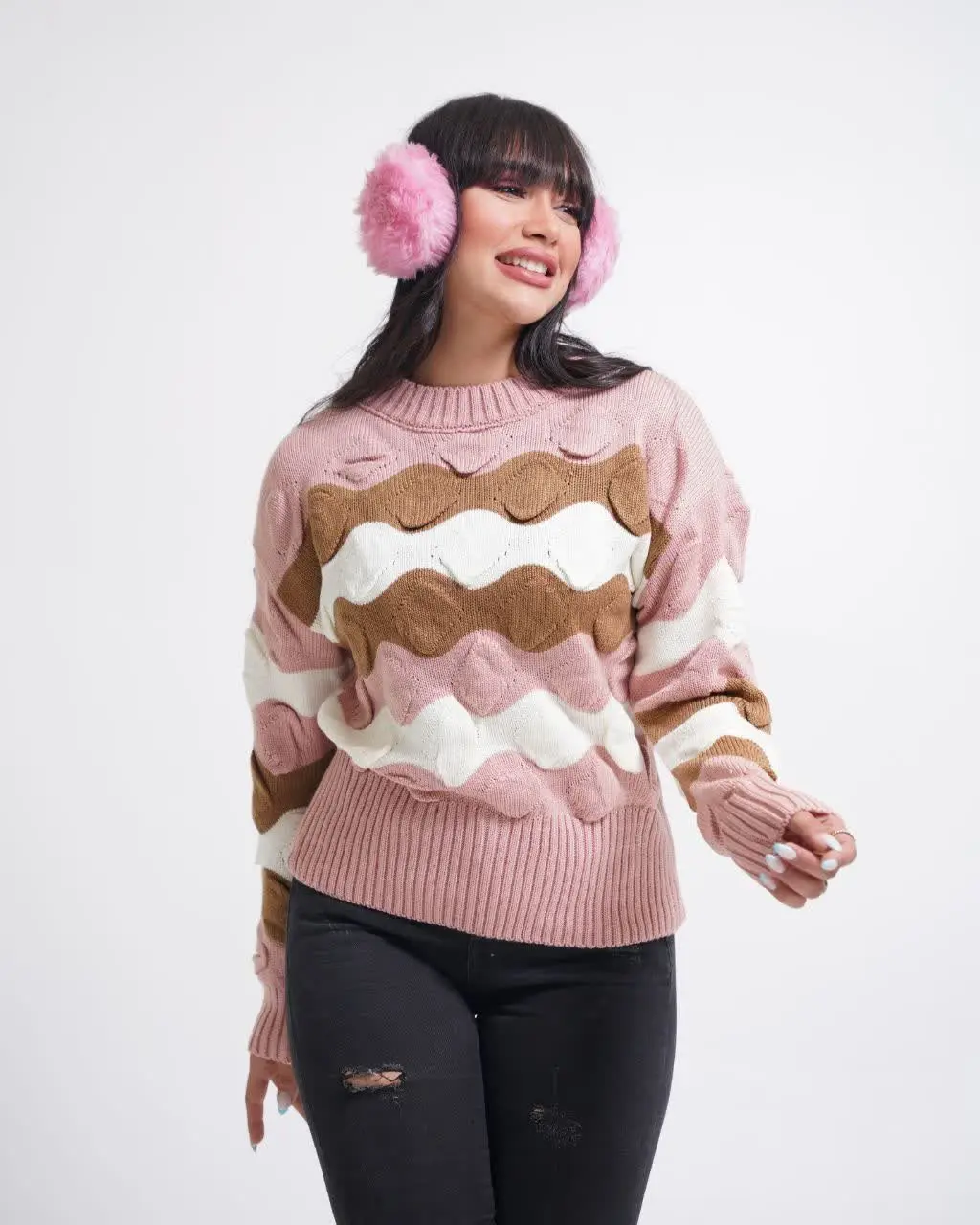 🌹بلوز بافت موجی پفکی