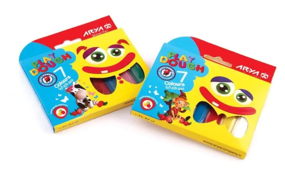 ♨️خمیربازی آریا ۷ رنگ مقوایی 
