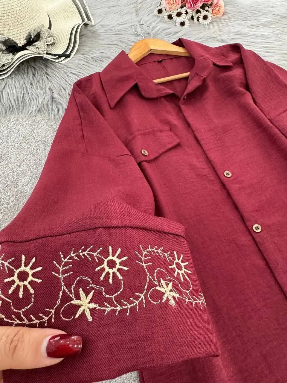 مانتو مچ گلدوزی