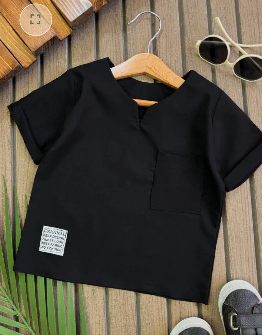 تیشرت یقه کوبایی 
