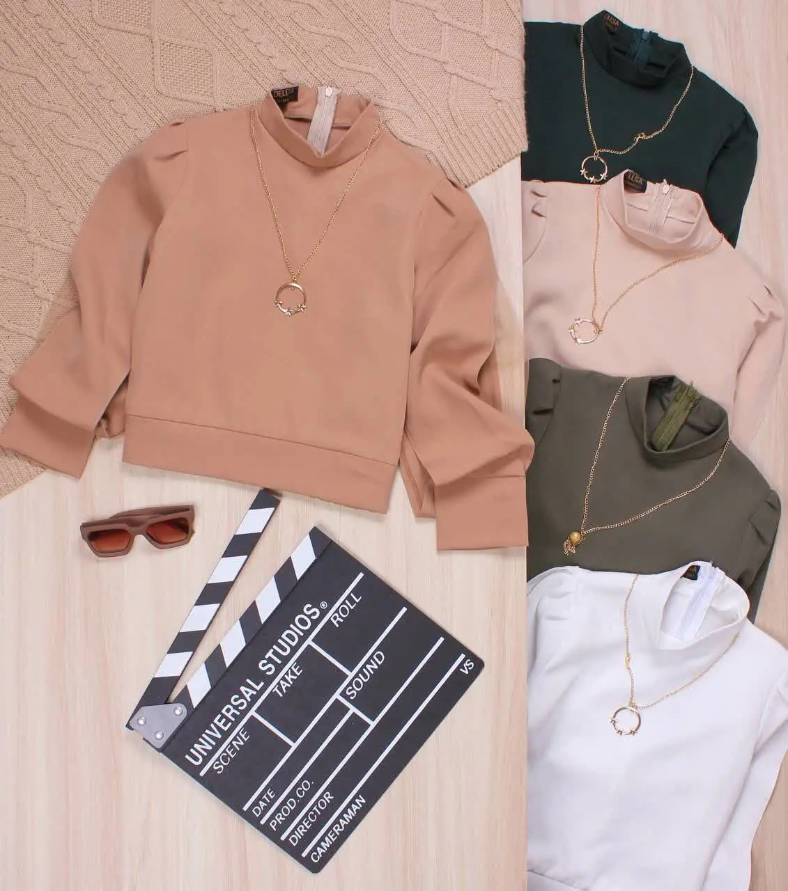 👫شومیز تک مازراتی آستین تور چاکدار گردنبندی👫
