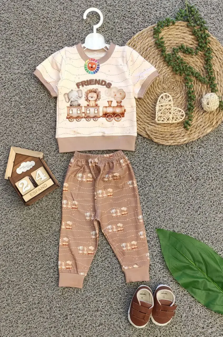 تیشرت شلوار نوزادی قطار