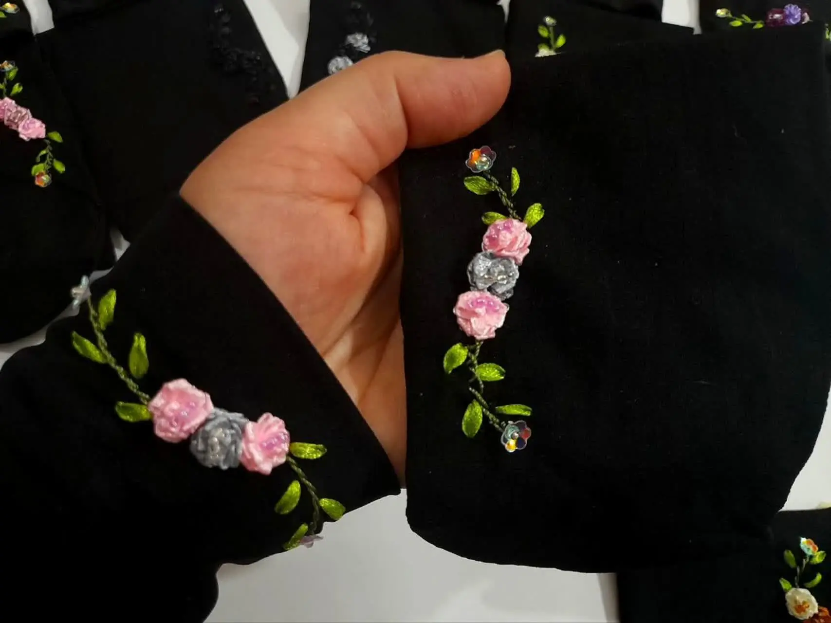 ساق دست روبان دوزی 🌱🌸