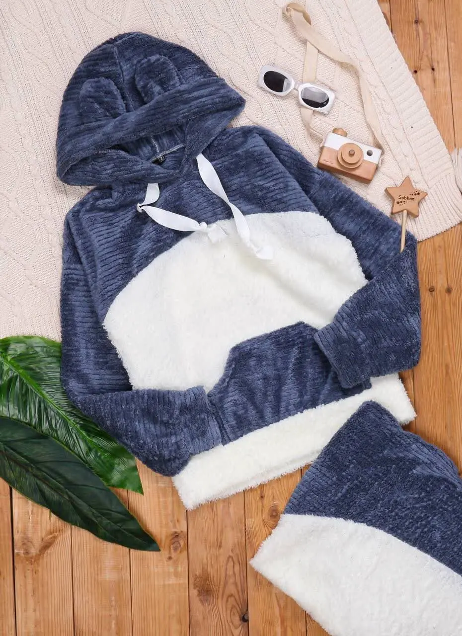 🎄هودی تدی پولیشی جیب دار⭐️