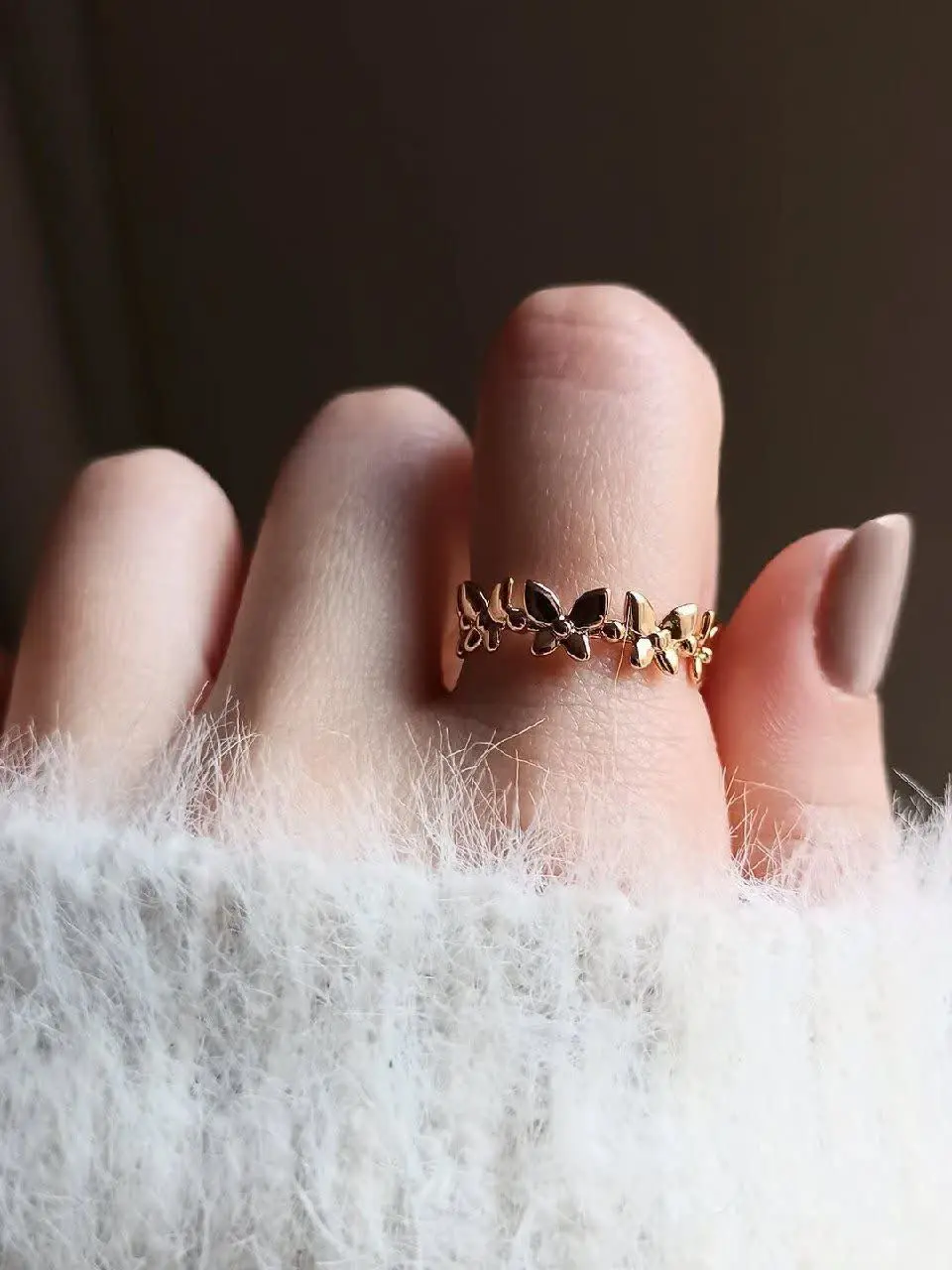 💎 انگشتر حلقه  پروانه از بر...