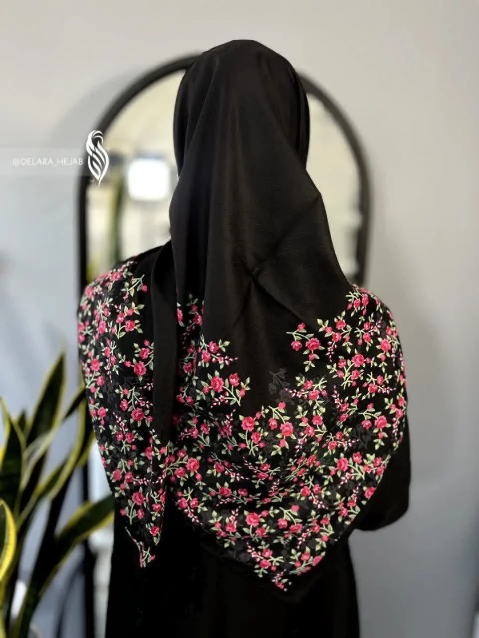 🖤 #روسری مشکی #محرمی خیلی ناز و زیبا حاشیه گل کد ۲🌸🌱
