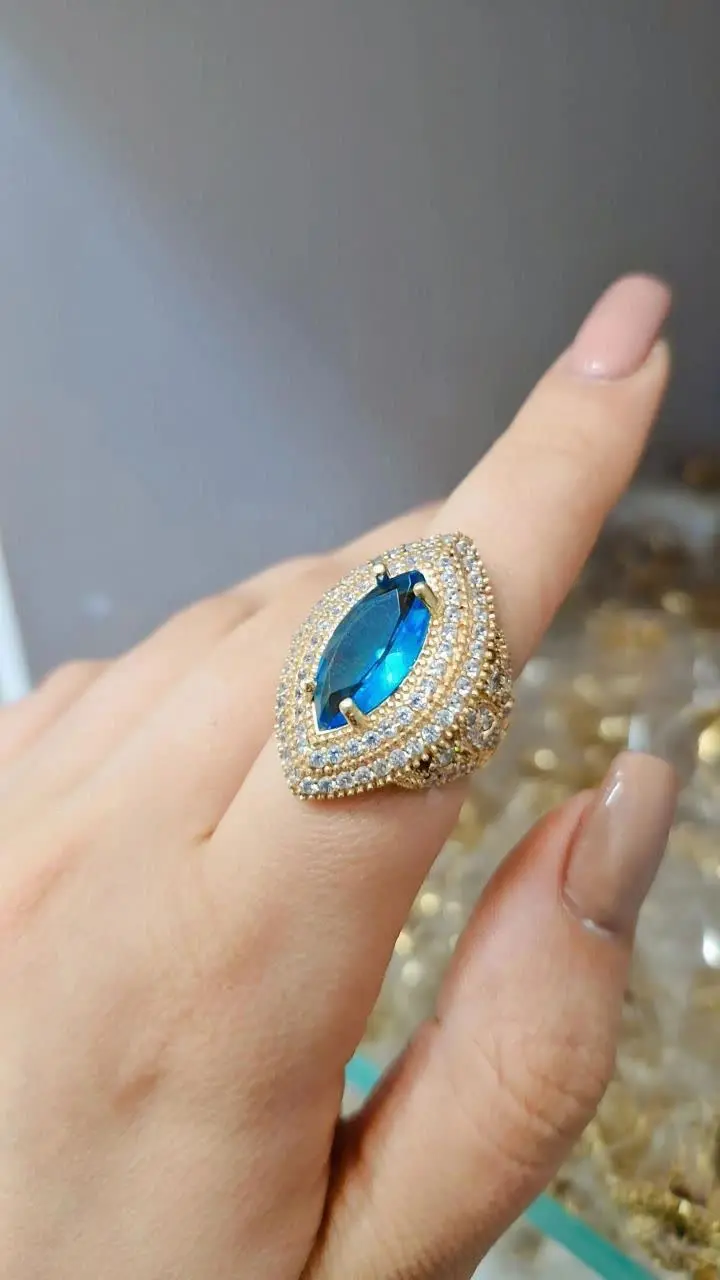 #انگشتر نگین جواهری 
