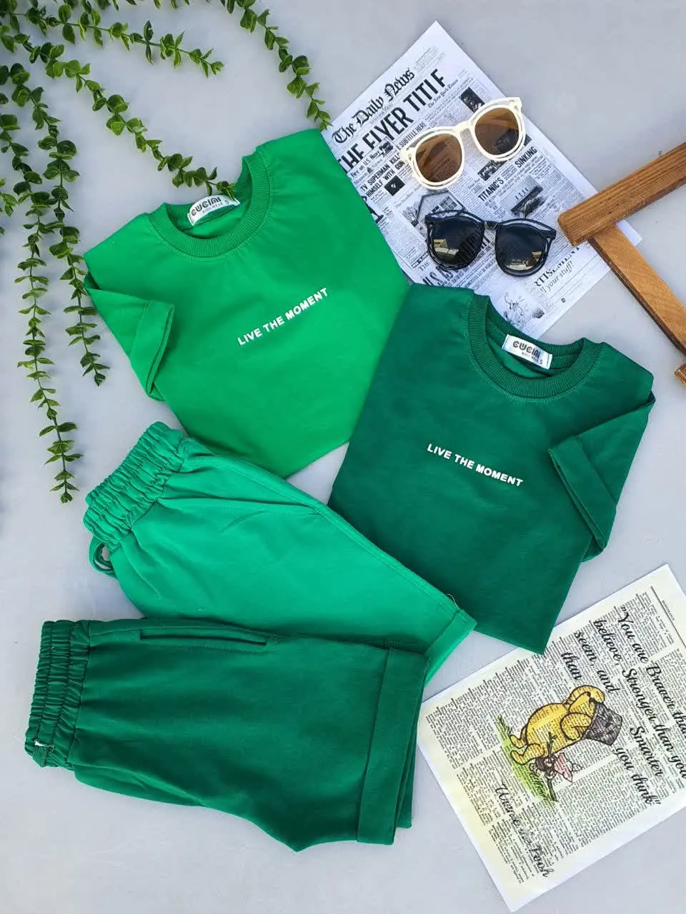 ست‌های تیشرت شلوارک مداد رنگی👦🏻👧🏻
