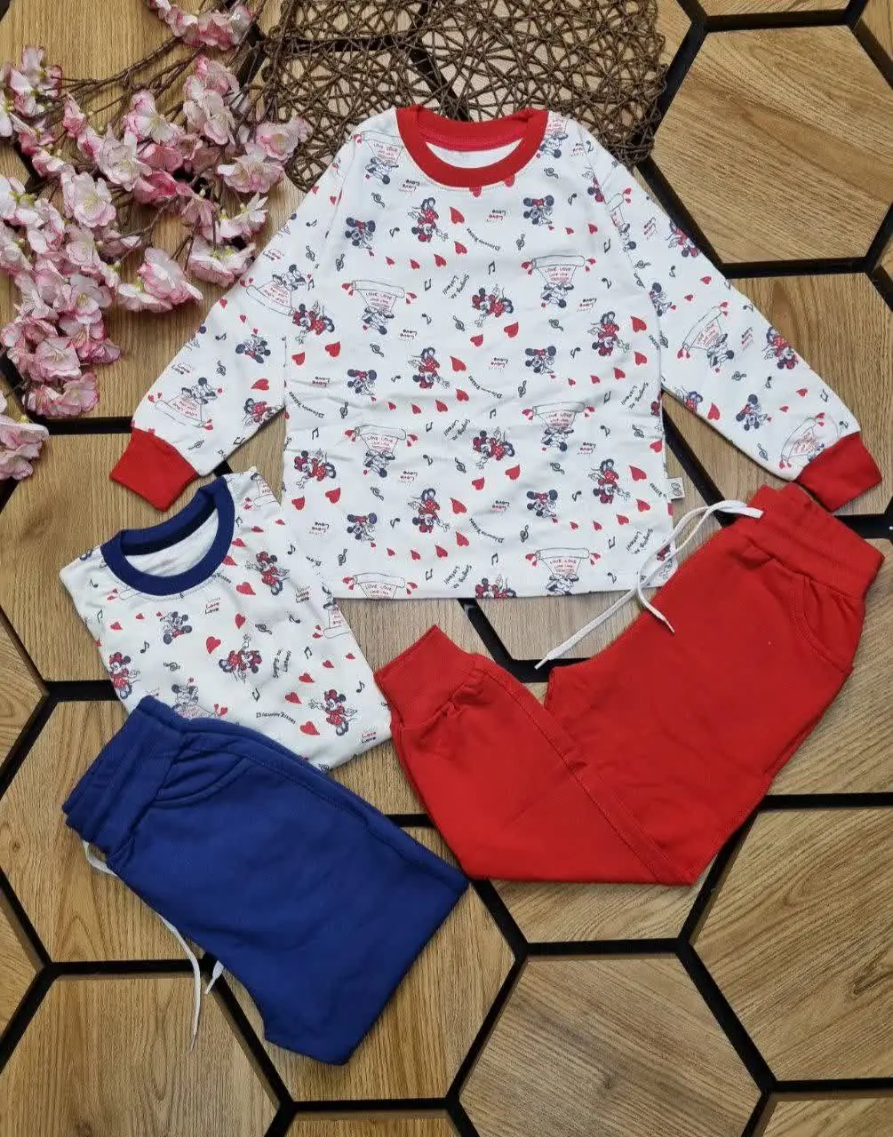 🍀بلوز شلوار دخترانه تمام چاپ👧