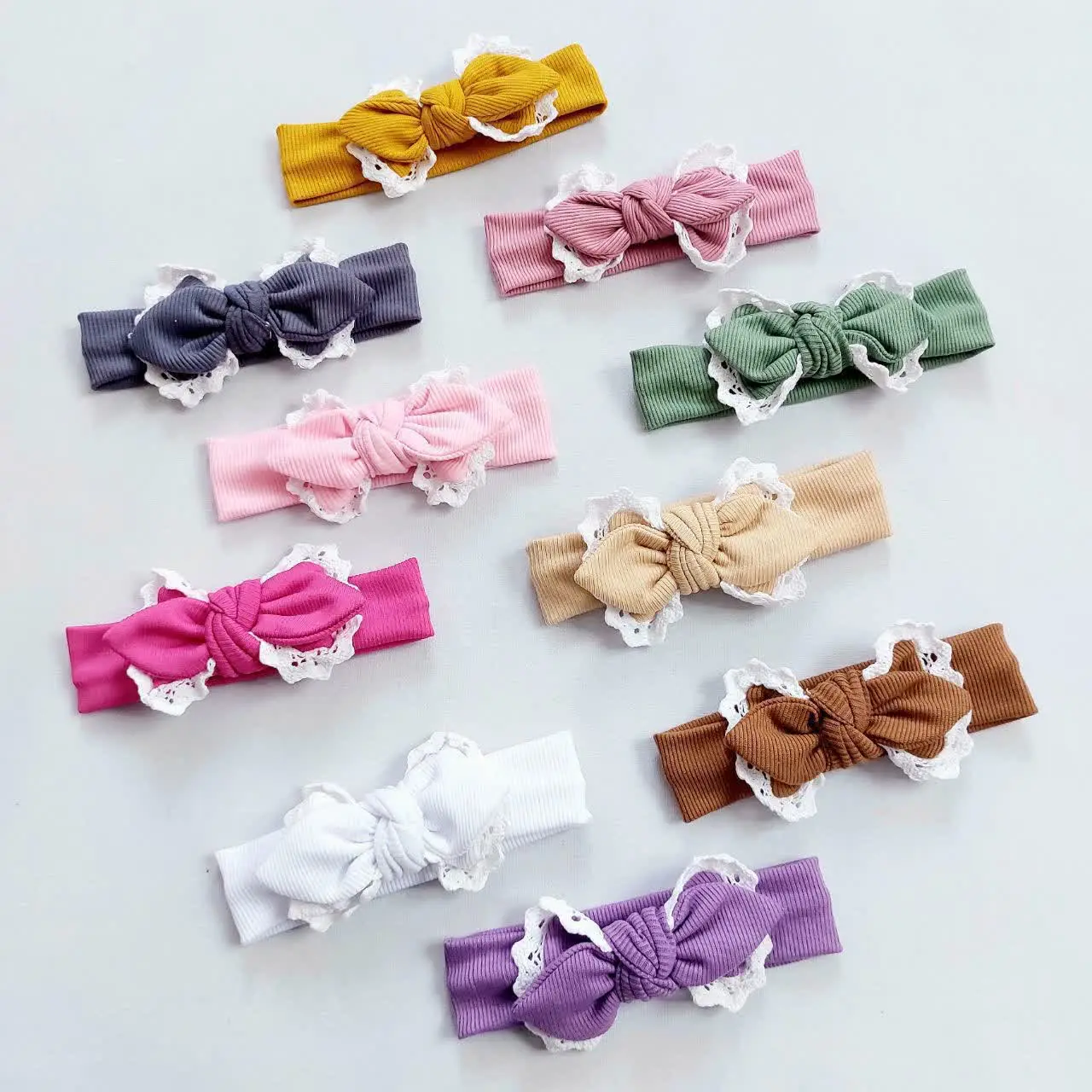 هدبند گره ای خرگوشی نواردار 😍