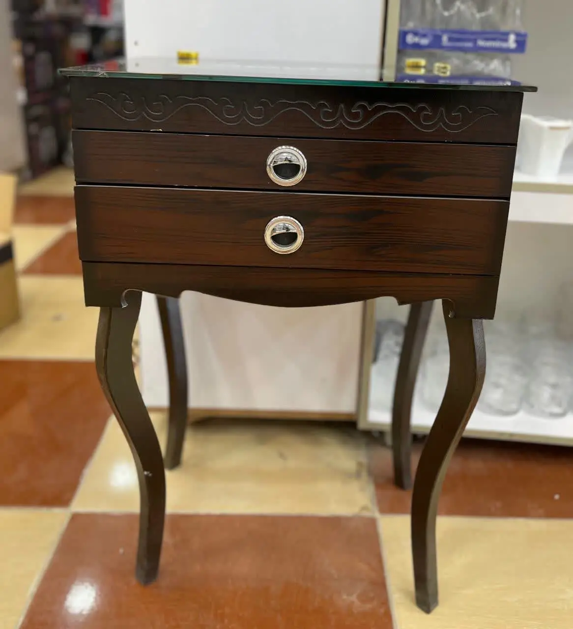 تک رنگ قهوه ای، دارای ۲ کشو