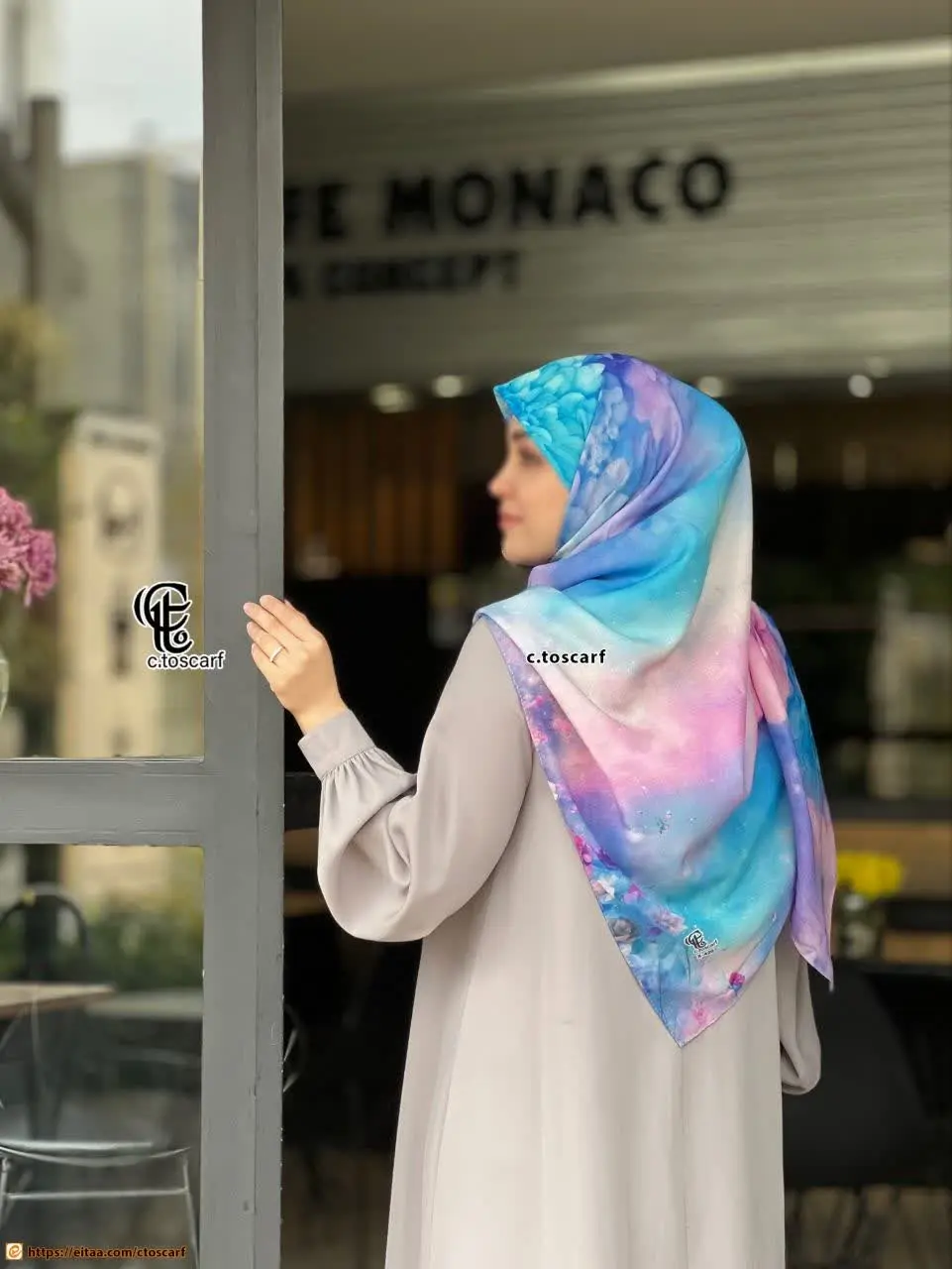 روسری طرح درنا ابی🐬✨
