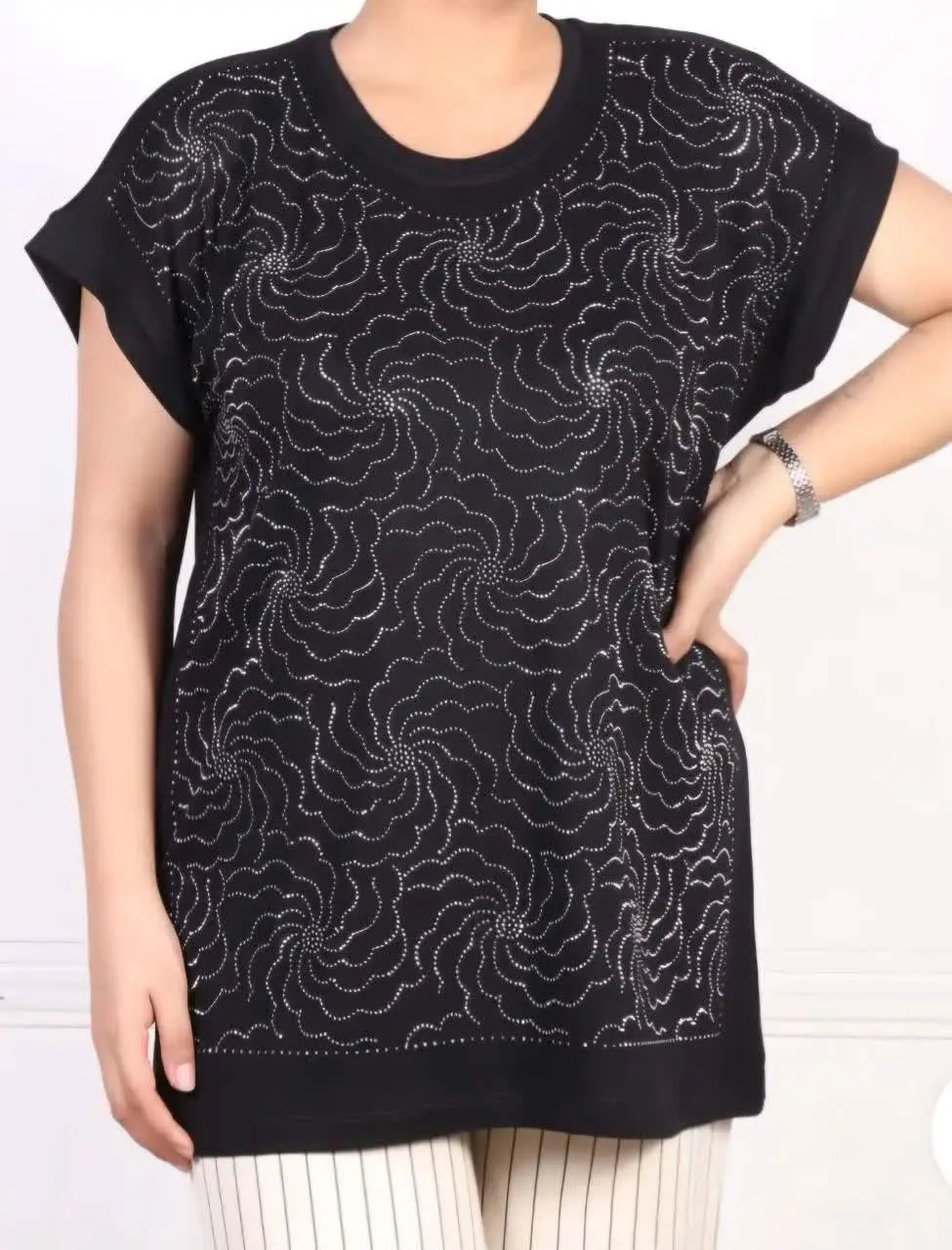 ♨️#تیشرت زنانه نگین دار♨️
