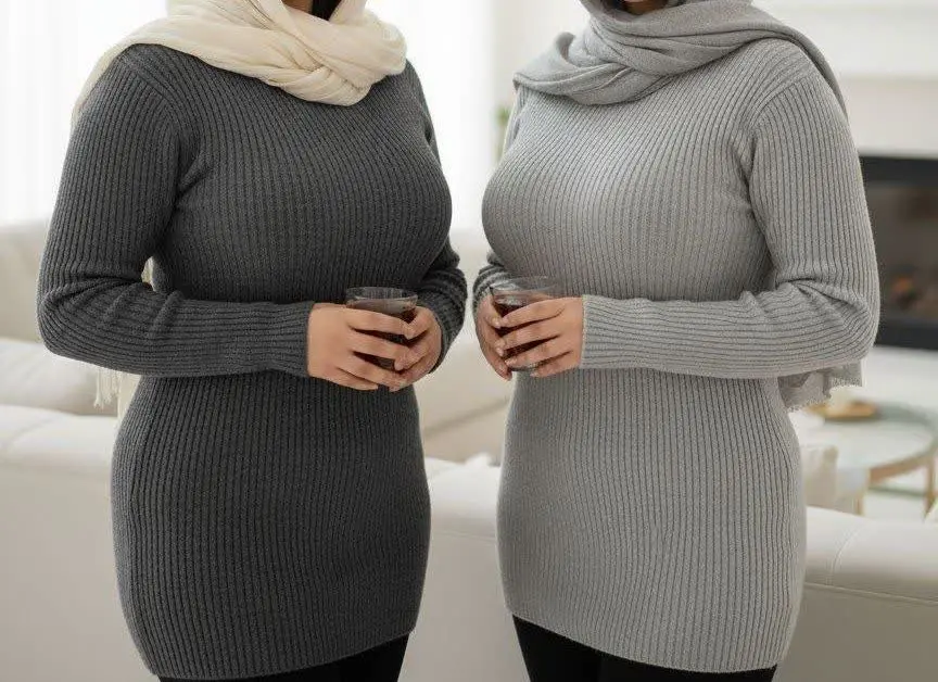 بلوز بافت یقه گرد