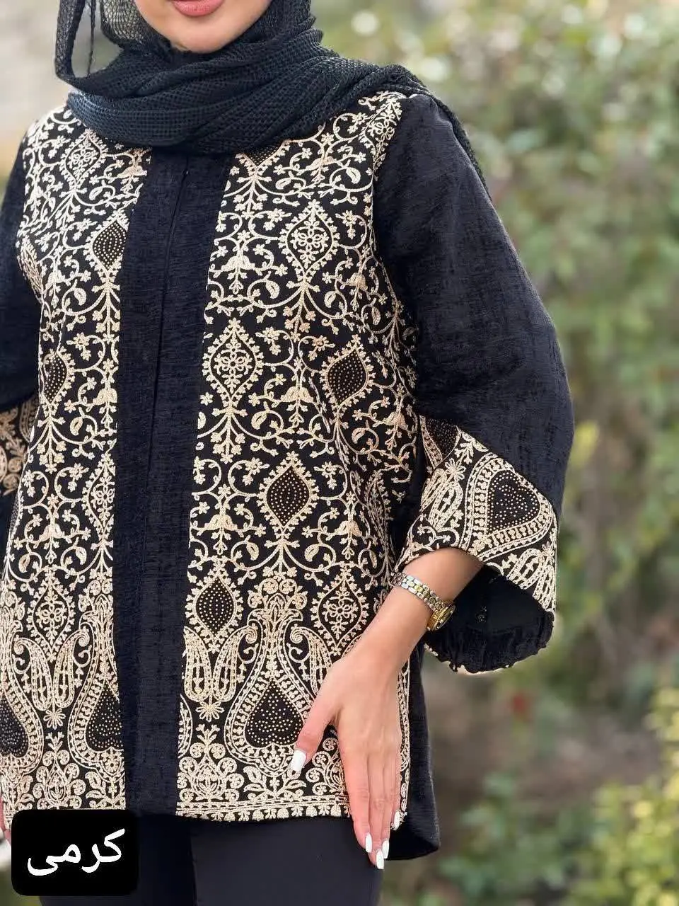 ⚜️مانتو مخمل نگین دار⚜️