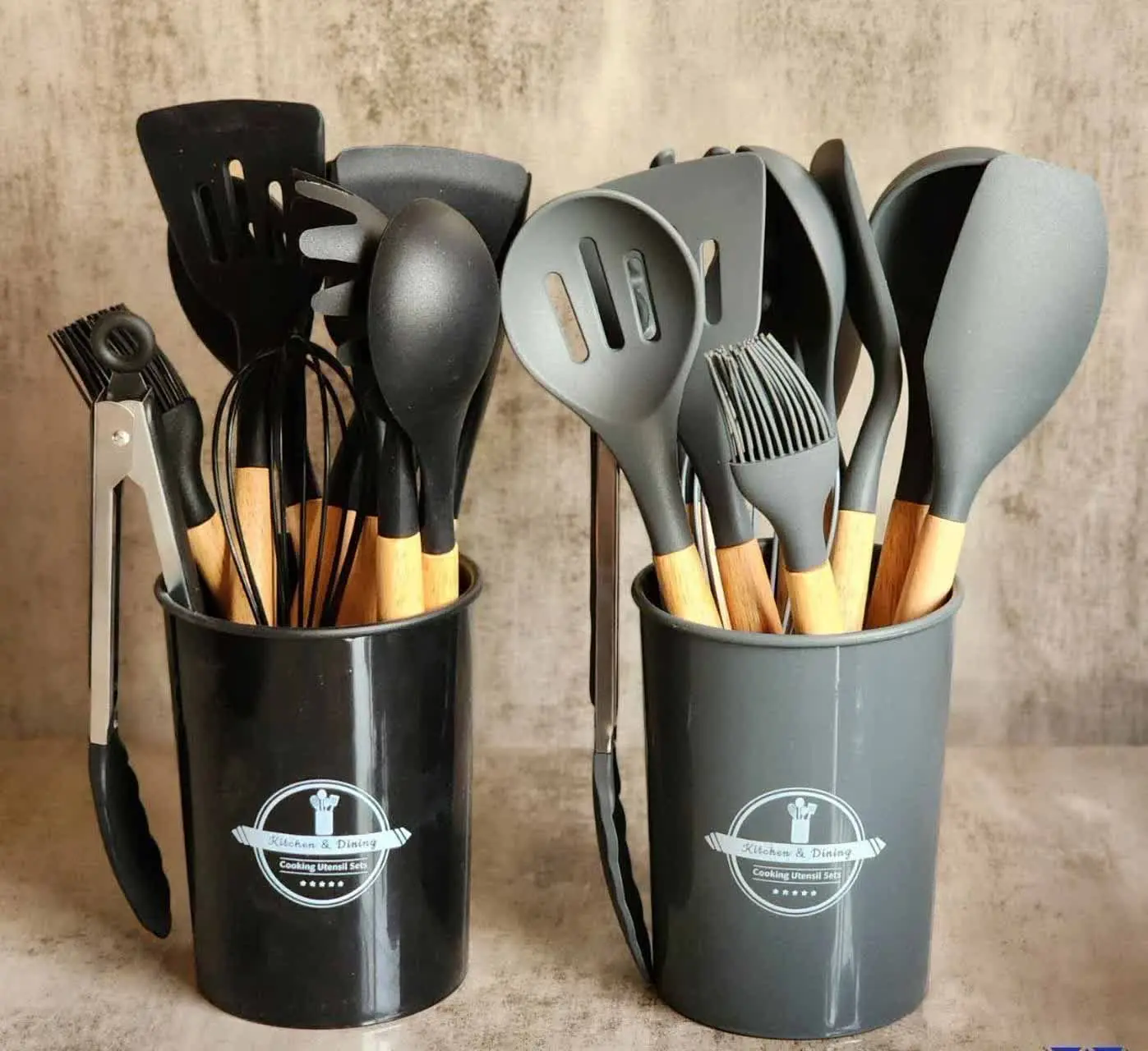 کفگیر و ملاقه سیلیکونی ۱۲ پارچه 
