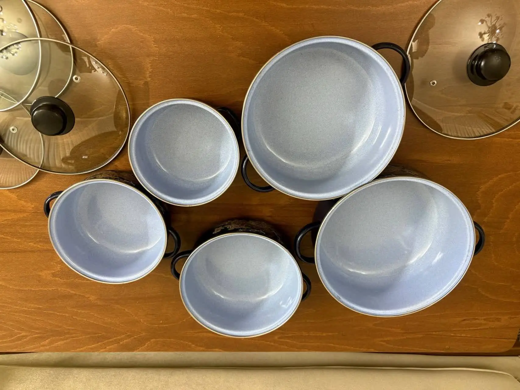 ست قابلمه لعابی قدیمی 🌹