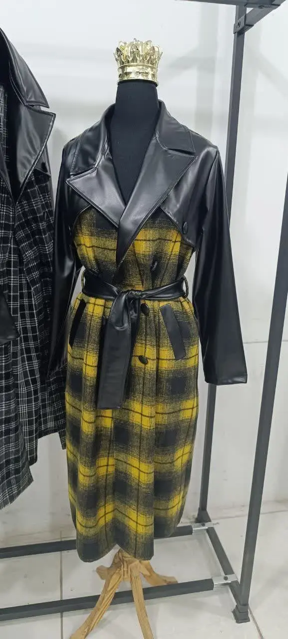 👚 نام: پالتو استین چرم
