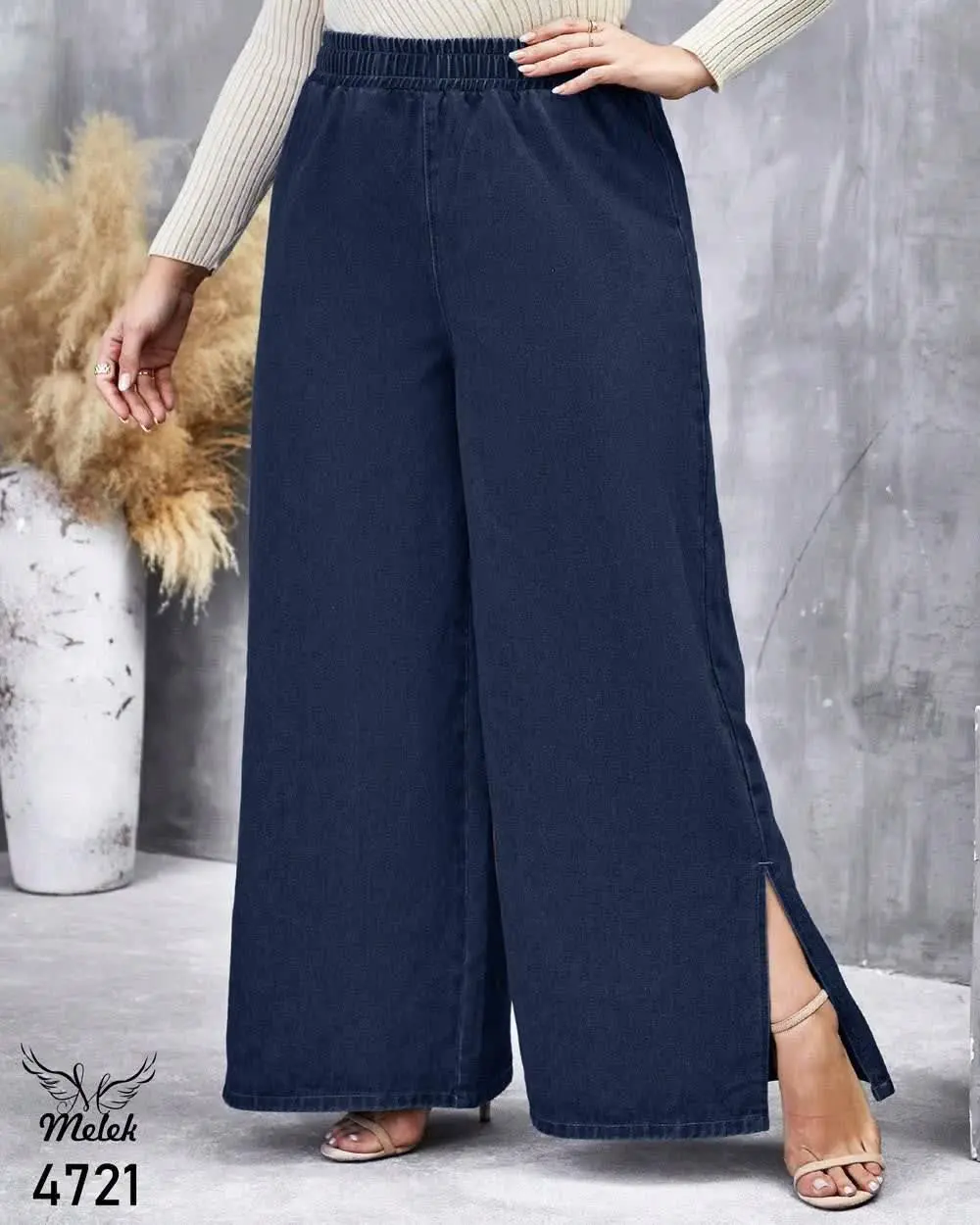 🔸 شلوار بگ کمر کشی دمپا چاکدار