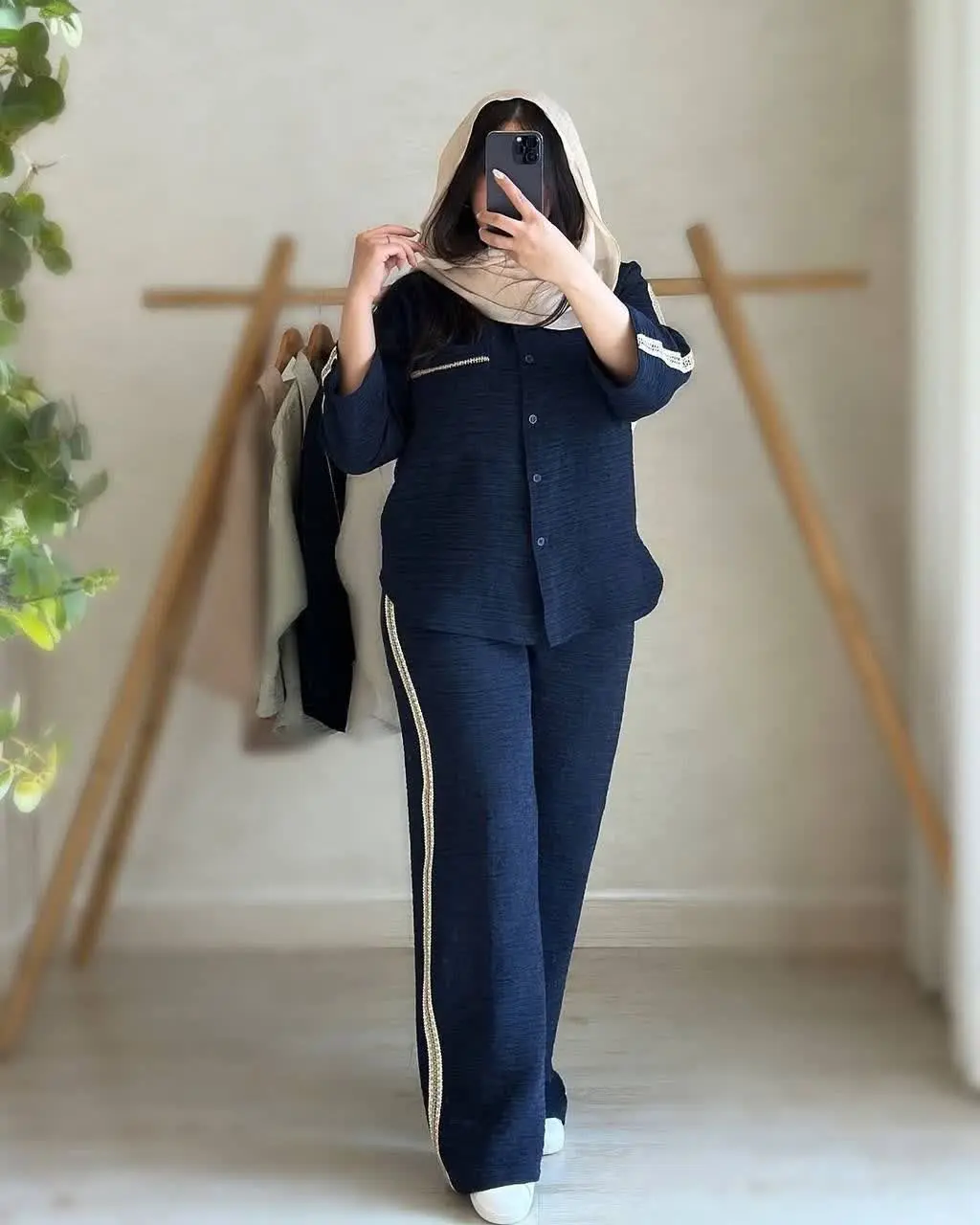 🔹️نام: ست شومیز شلوار ترکیبی
