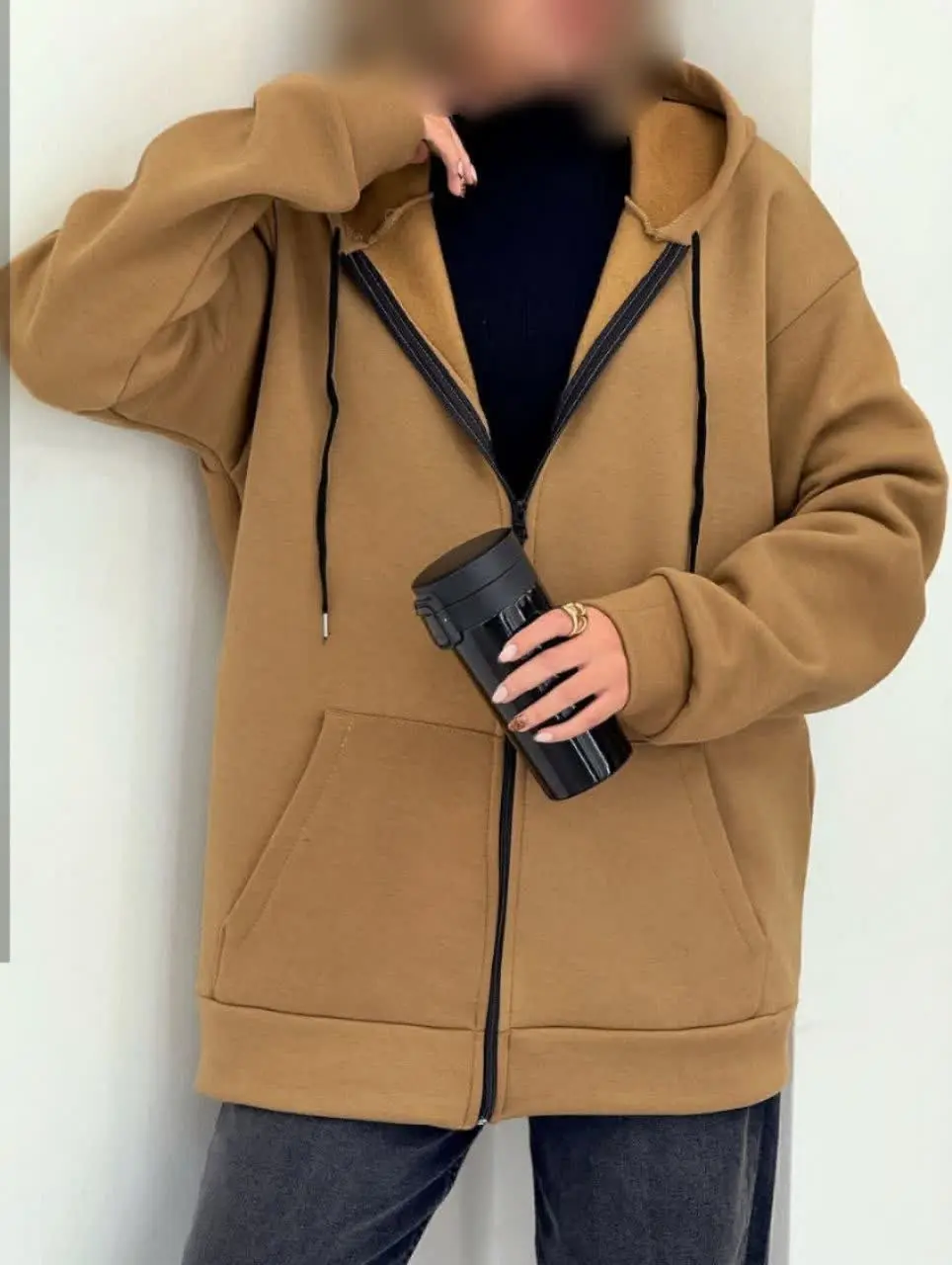 سویشرت جلو زیپ کلاهدار