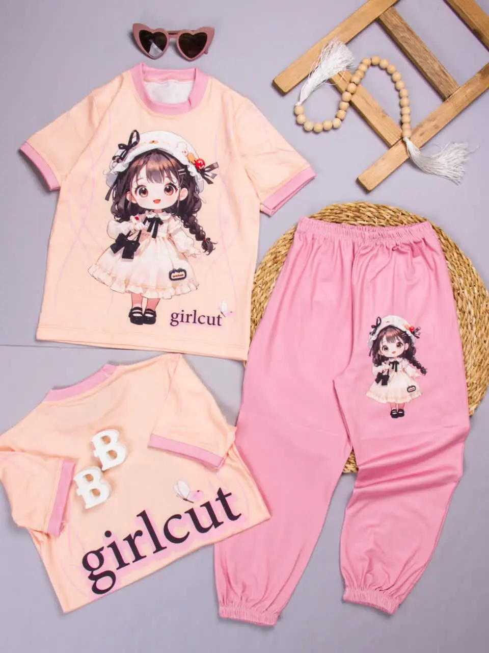 💢تیشرت شلوار دختر girlcut💢
