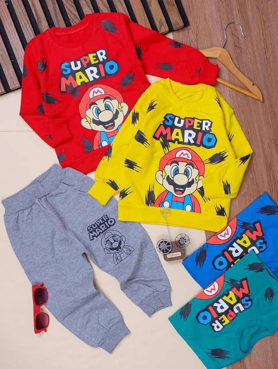 👕نام کالا: #بلوزشلوار پسرانه ماریو 
