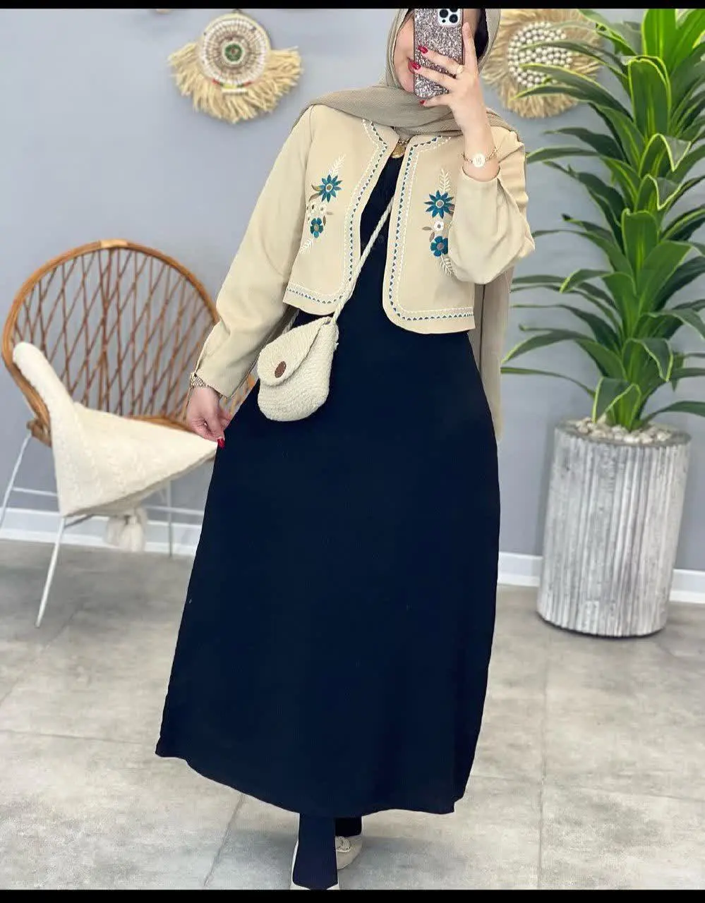 👗نام: ست کت وسارافون گلدوزی ژینوس💣
